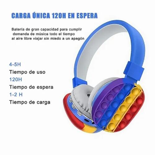 Audifonos Bluetooth Silicon Pop It Inalambricos Niño Y Niña