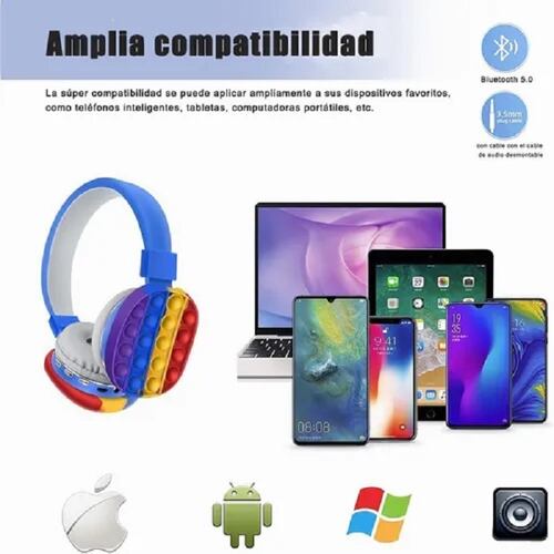 Audifonos Bluetooth Silicon Pop It Inalambricos Niño Y Niña