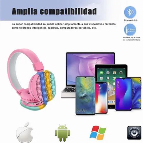 Audífonos Bluetooth Pop Rosa