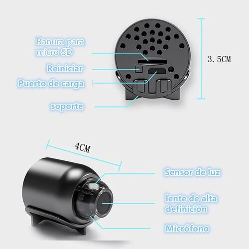 Mini Camara Espia Wifi Oculta 1080p Con Visión Nocturna