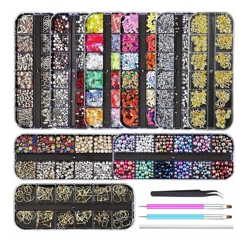 Decoracion De Uñas Piedritas Decorativas Strass Kit 4488pcs