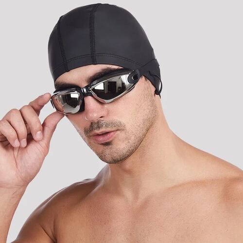 Gafas De Natación 3 En 1, Proteccion Uv Y Recubrimiento Negras