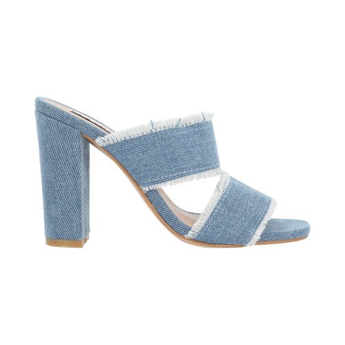 Zapatilla De Tacón Estilizado Para Mujer Mezclilla Azul