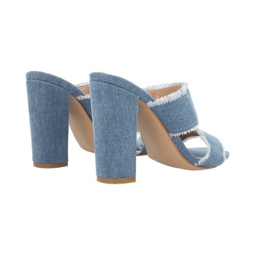 Zapatilla De Tacón Estilizado Para Mujer Mezclilla Azul