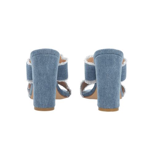 Zapatilla De Tacón Estilizado Para Mujer Mezclilla Azul