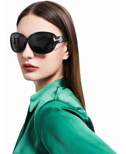 Lentes De Sol Mujer Polarizados Dama Uv400 Negro 