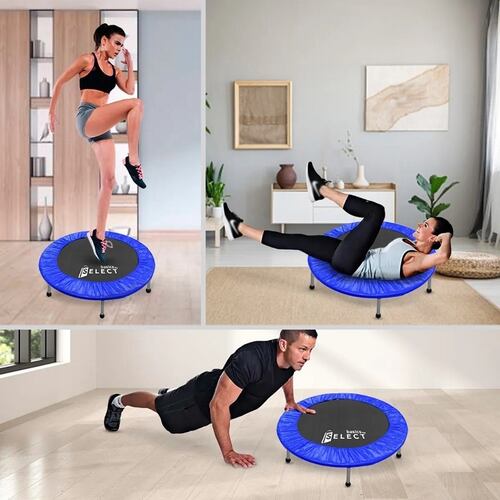 Trampolín Brincolín Para Aeróbicos Fitness Ejercicio Azul