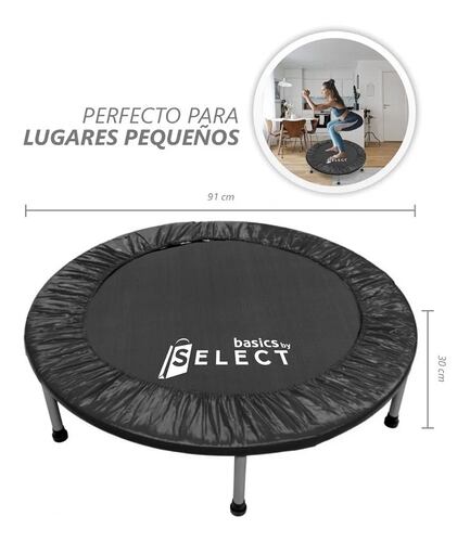 Trampolín Brincolín Para Aeróbicos Fitness Ejercicio Negro 