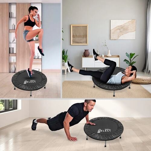 Trampolín Brincolín Para Aeróbicos Fitness Ejercicio Negro 
