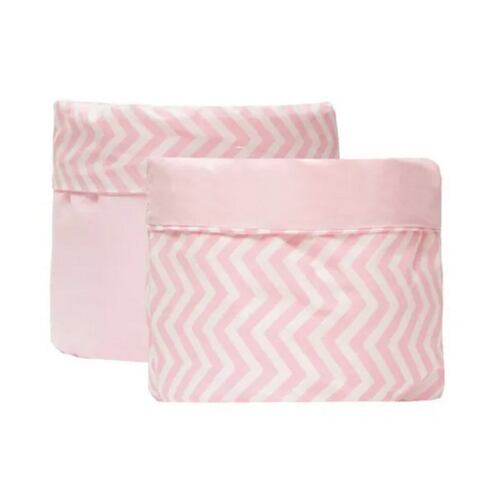 Set 2 Cestos Tela Rosa Organizadores Multiusos Baby Inc