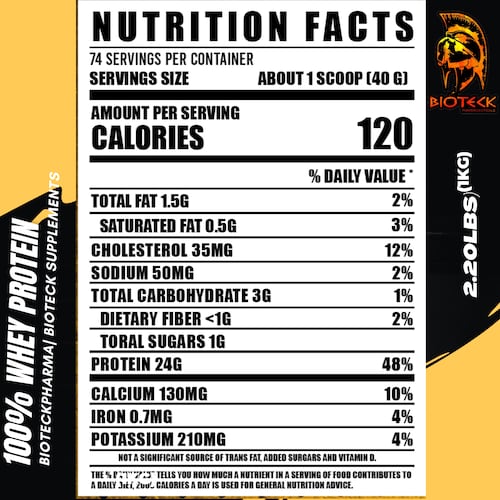 BIOTECKPHARMA| 100% Whey Protein Sabor Galleta Oreo 2.20 lbs | 1000 grs.	