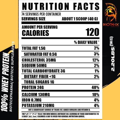 BIOTECKPHARMA| 100% Whey Protein Sabor Mazapan 2.20 lbs | 1000 grs.	