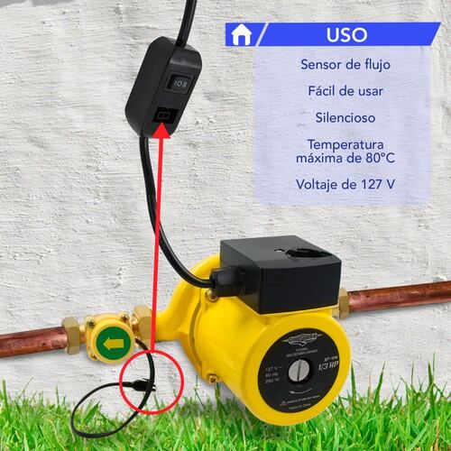 Bomba Presurizadora Gutstark Agua 1/3 Hp Automatica 270 W 2 Servicios