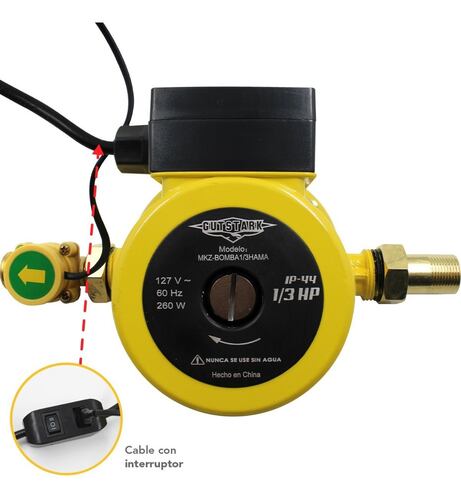 Bomba Presurizadora Gutstark Agua 1/3 Hp Automatica 270 W 2 Servicios