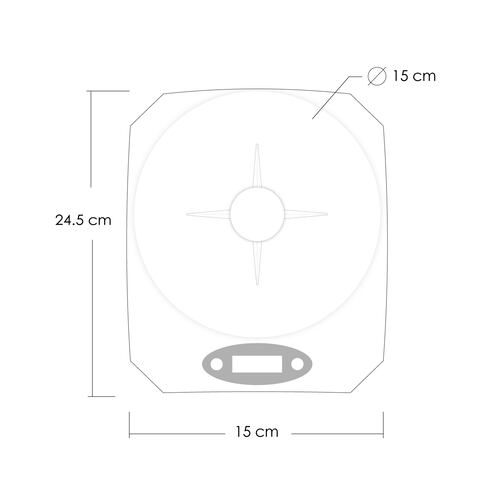 Báscula Digital De Cocina Cristal Templado Alta Precision