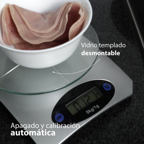 Báscula Digital De Cocina Cristal Templado Alta Precision