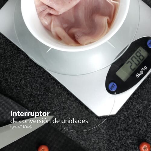 Báscula Digital De Cocina Cristal Templado Alta Precision