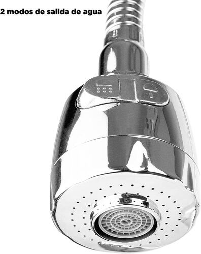 Meer Mezcladora Flexible Cromada para Fregadero, Fabricada en Acero Inox, Zinc y Latón, llave de agua para cocina