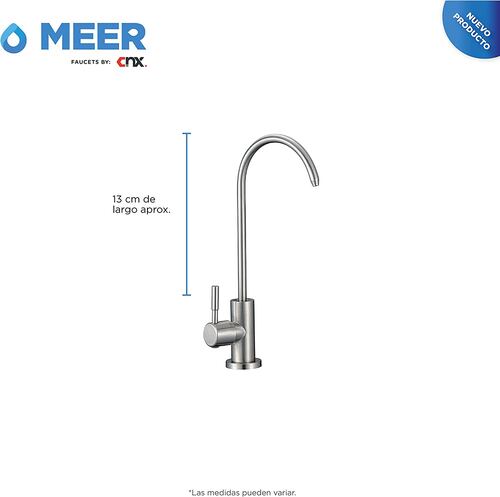 Llave Niquelada para Filtro de Agua de Acero Inoxidable.