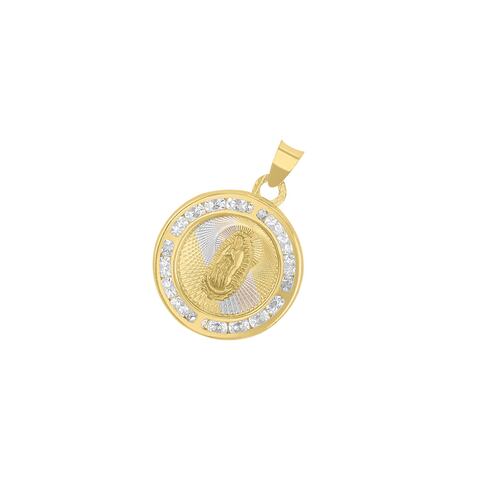 Medalla Guadalupe Rayos 3 Oros Oro 14k + Regalo
