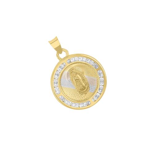 Medalla Guadalupe Rayos 3 Oros Oro 14k + Regalo