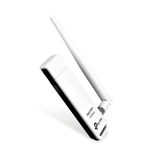 Tarjeta de Red Inalámbrica USB N300, TP-Link TL-WN722N, Blanco.