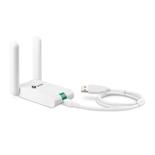 Tarjeta de Red Inalámbrica USB N300, TP-Link TL-WN822N, Antena Dual 3 dBi, Blanco.