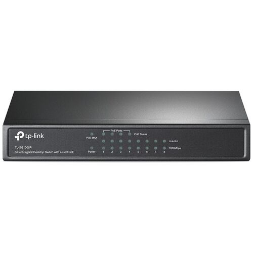Switch 8 Puertos Tp-Link TL-SG1008P PoE Gigabit 10/100/1000 Mbps.