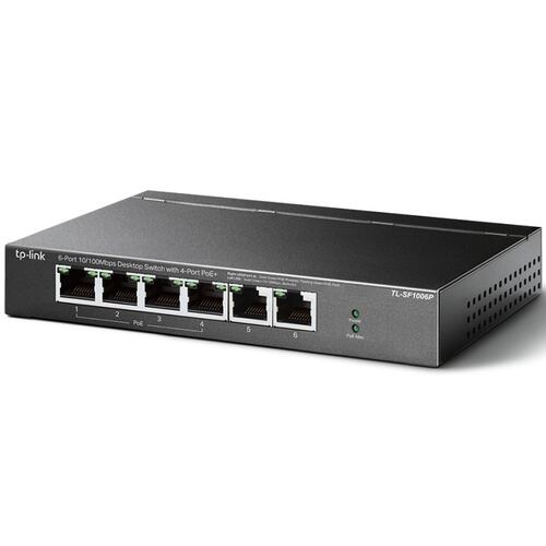 Switch 6 Puertos Tp-Link TL-SF1006P PoE 10/100 Mbps.