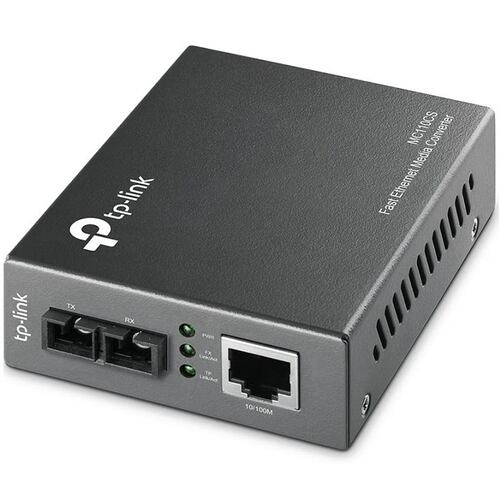 Convertidor De Medios Tp-Link MC110CS Fibra Optica Mono-Modo 10/100Mbps.