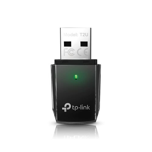 Tarjeta de Red Inalámbrica USB Doble Banda AC600, TP-Link Archer T2U, Negro.