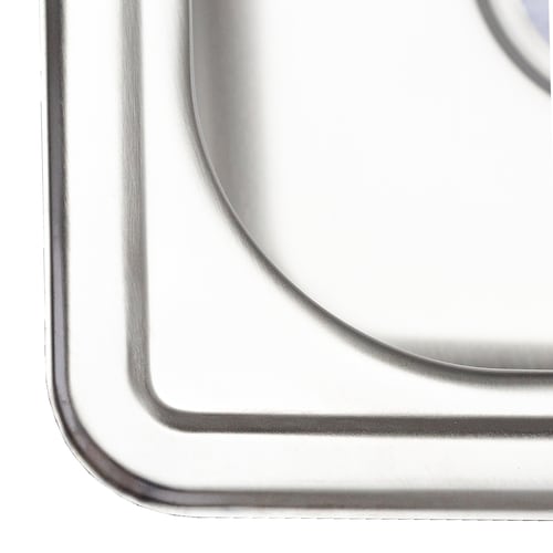 MEER Faucets by CNX | Tarja Doble Tina para Cocina de Acero Inoxidable Calibre 22 con Acabado Satinado. Fregadero de Empotrar .