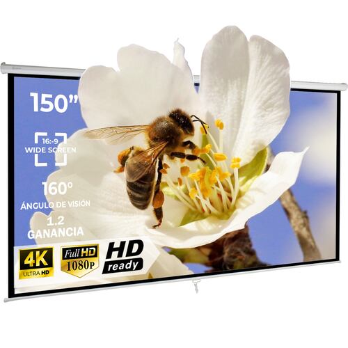 Pantalla Proyector Manual 150' Blackout 16:9 Quick Release