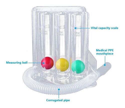 Inspirómetro Pulmonar Portátil Para Ejercicio Respiratorio