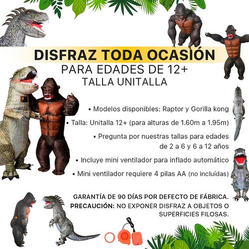 Disfraz Inflable Premium Gorila Kong toda ocasión Adulto Unitalla 12+años.