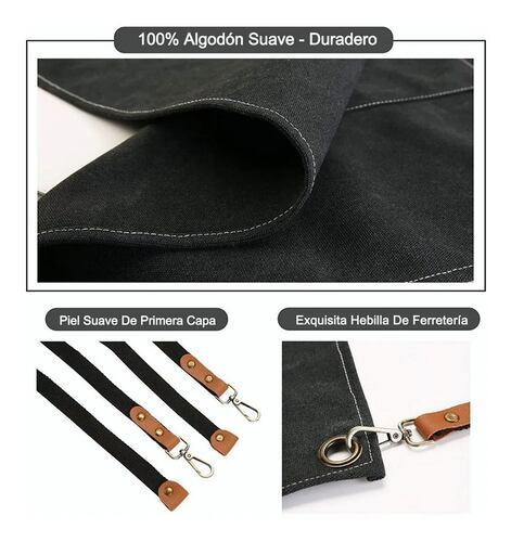 Mandil Delantal Impermeable Unisex Ajustable Con Bolsillo