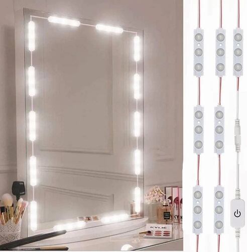 Luces Led De Espejo De Tocador Blanco Brillante Ajustable 12w