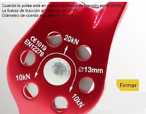 Polea De Escalada Roja 