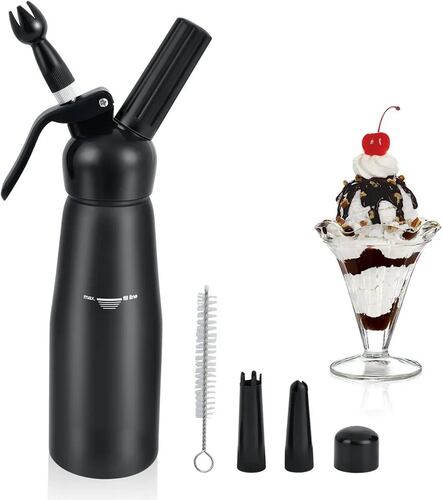 Dispensador De Crema Batida Negro De 500ml