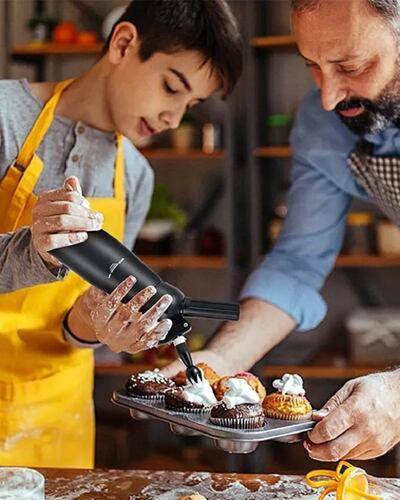 Dispensador De Crema Batida Negro De 500ml