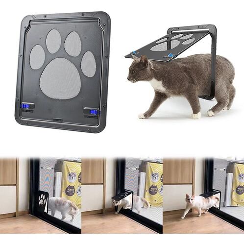 Puerta De Mascota Con Cierre Magnético Para Gato 