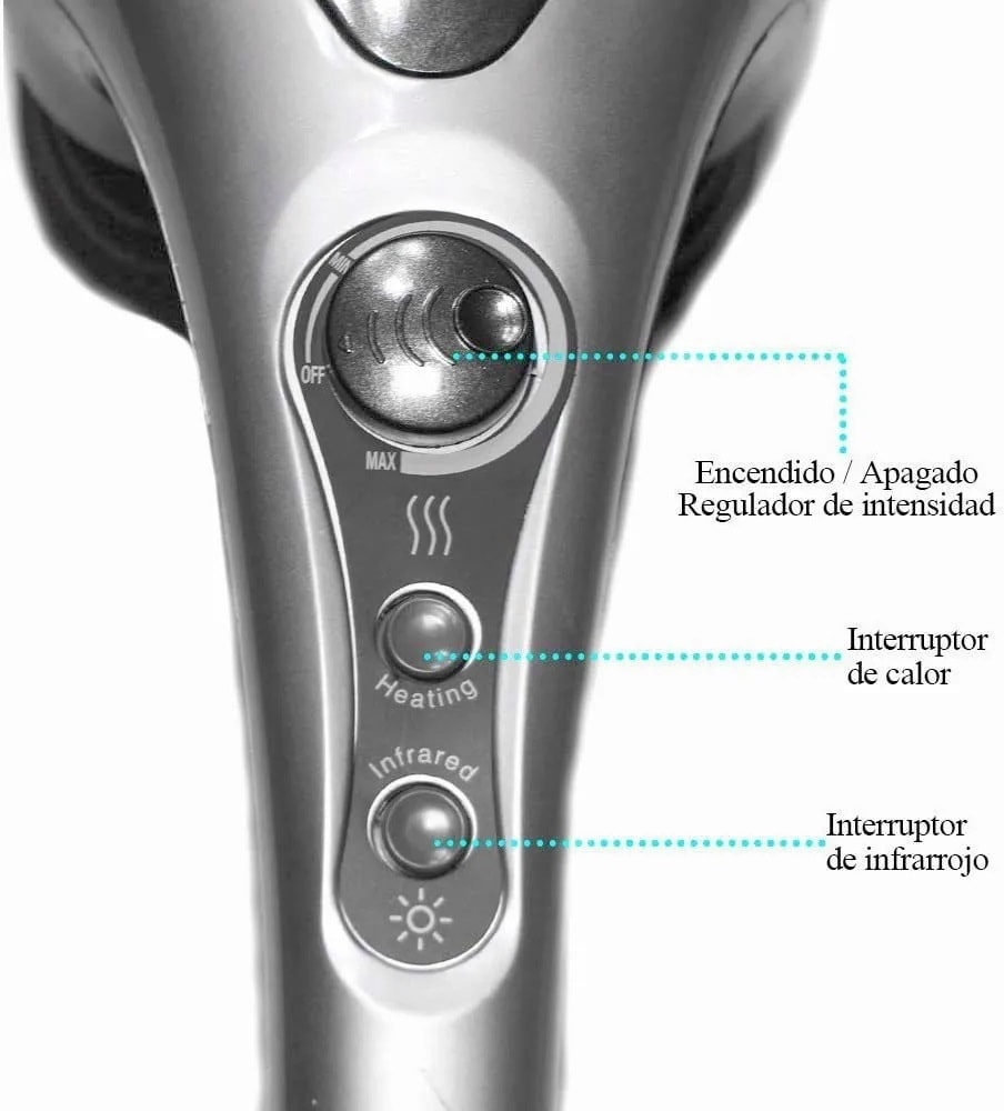 Masajeador Electrico Doble Cabeza Infrarojo Cuerpo Completo