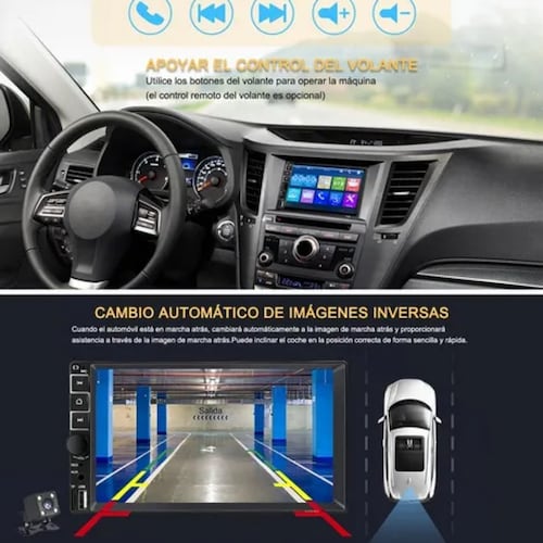 Autoestereos Pantalla Coche Bluetooth Remoto Volante Camara.