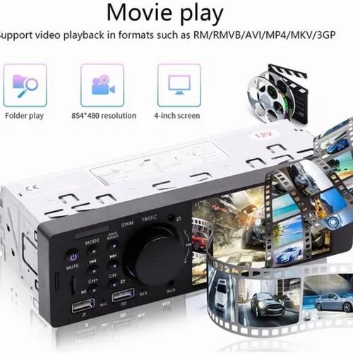 Reproductor Auto Estereo Pantalla Táctil 4.1 Mp5 Bt + Camara