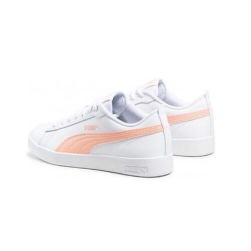 Tenis Puma Casual Smash V2 L Blanco-Coral/Mujer 365208 26.