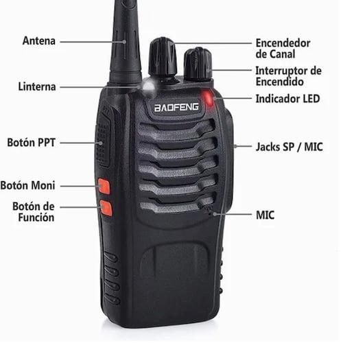 2 Radios Baofeng Bf-888s Uhf Con Manos Libres Set-2