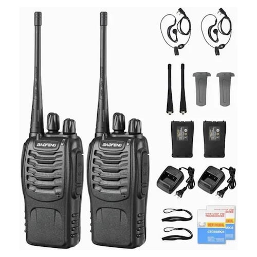 2 Radios Baofeng Bf-888s Uhf Con Manos Libres Set-2