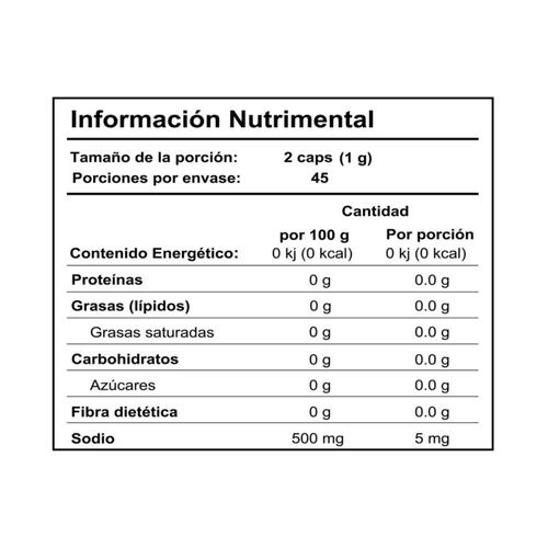 Cáscara De Coco Carbonizada 90 Cápsulas 500mg Raíces Verdes 