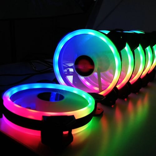 3 Ventiladores Gamer Para Cpu Con Luz LED RGB.