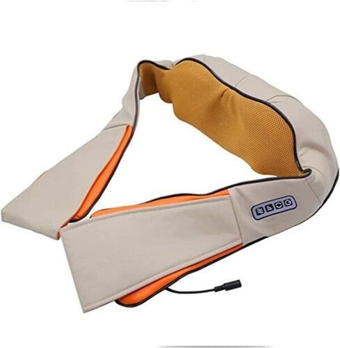 Masajeador Cuello Hombros Control de Calor 16 Rodillos.